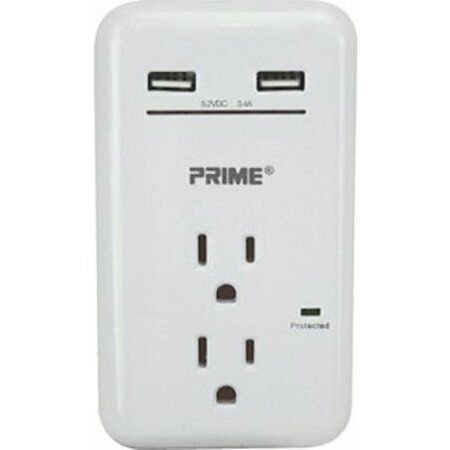 PRIME PBSLUSB343S USB CHARGER 3 OUTLET 2 USB SLM CHR Phased Out